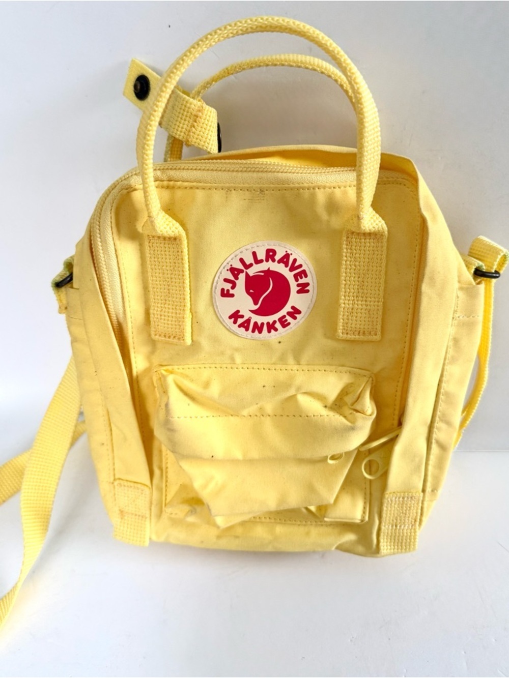 Fjallraven Kanken Sling Bag Mini Yellow Canvas Outdoor Hiking Camping